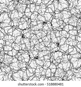 Dry Cracked Earth Overlay Vector Texture For Your Design. EPS10 