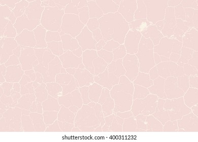 Dry Cracked Earth Pink Color Vector Texture For Your Design. EPS10 