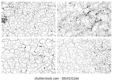 Dry cracked earth texture set