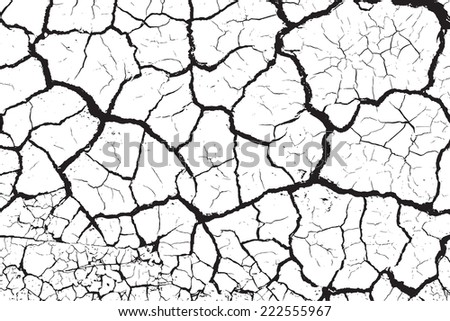 Dry cracked earth texture, vector background EPS10