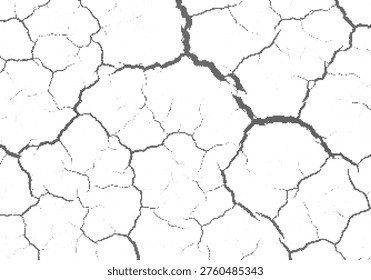 Dry cracked ground earth halftone design concept with dots texture for environment awareness.