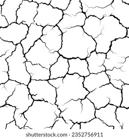 dry cracked ground seamless pattern background