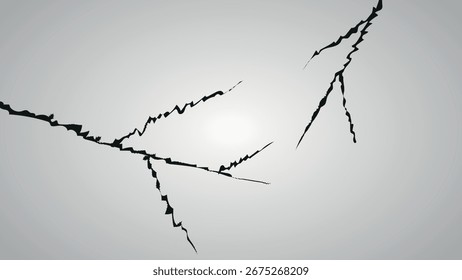 Textura de tierra agrietada seca con fisuras grunge, grietas del terremoto, y grietas angustiadas de la superficie de la tierra, patrón de Vector natural aislado sobre fondo blanco