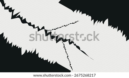 Dry cracked soil texture with grunge fissures, earthquake crevices, and distressed land surface cracks, natural vector pattern isolated on white background