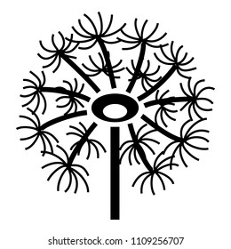 Dry dandelion icon. Simple illustration of dry dandelion vector icon for web design isolated on white background