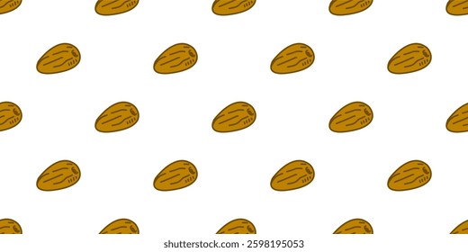Dry dates pattern background. doodle dates pattern background. dates fruit illustration for packaging.