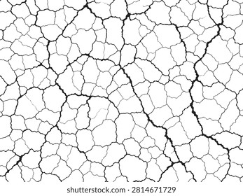 Dry earth clay crack pattern vector collection drought ground mud desert soil crack network outline lines backdrop layout for disaster design, crack, ground, texture, pattern, dry, earth, desert, line