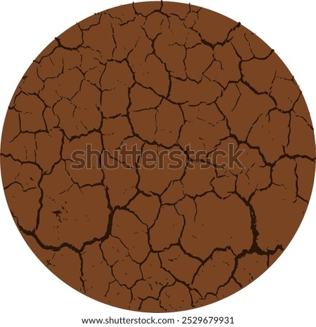 dry earth texture in the form of a circle