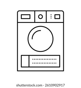 dry electronic machine line icon vector. dry electronic machine sign. isolated contour symbol black illustration