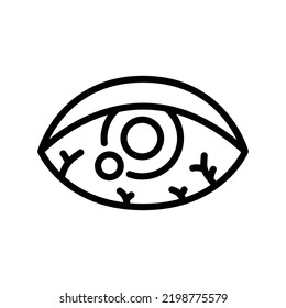 Dry Eye сolor line icon. Pictogram for web page.