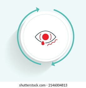 Diseño vectorial del icono del Síndrome de Ojo Seco