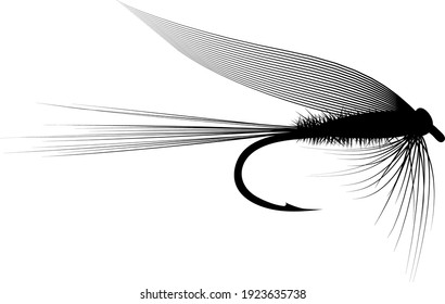 fly fishing vector art