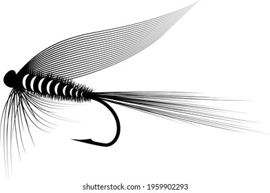 dry fly silhouette - fishing lure