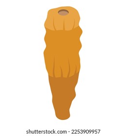 Vector isométrico del icono de la comida seca. Fecha de fruta. Dulce saludable