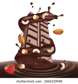Dry fruit Chocolate splash, bar