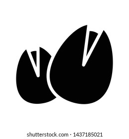 dry fruit glyph flat vector icon