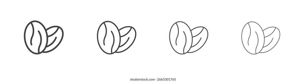 Diseño de símbolo de contorno de concepto de icono de fruta seca.