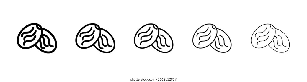 Icono de fruta seca llenado concepto de signo plano para el Diseño web.