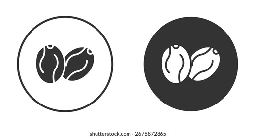Dry fruit icon pictogram. Vector outline illustration isolated on white background.