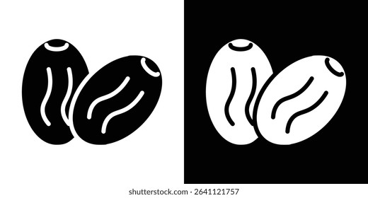 Dry fruit icon symbols. Vector illustration.