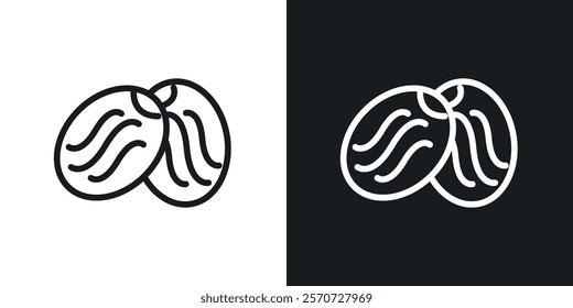 Dry fruit icons set vectors on white background.