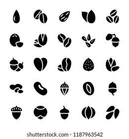 
Dry Fruits Glyph Vectors Pack 
