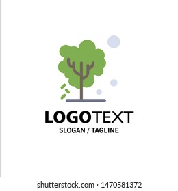 Dry, Global, Soil, Tree, Warming Business Logo Template. Flat Color. Vector Icon Template background