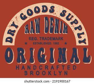 Dry Goods t shirt design graphic print for apparel clothing