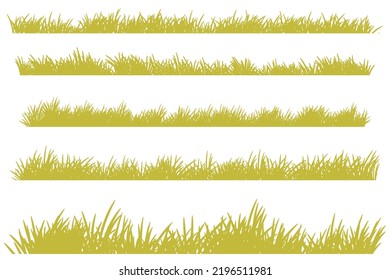 dry grass. brown grass set