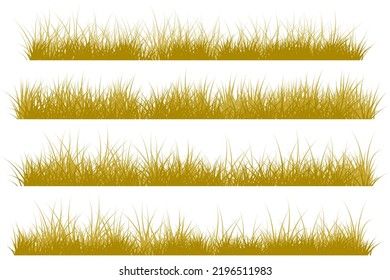 dry grass. brown grass set