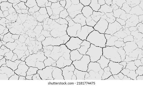 dry ground cracks Scratched Grunge Urban Background Texture Vector. Dust Overlay Distress Grainy Grungy Effect. Distressed Backdrop Vector Illustration. Isolated Black on White Background