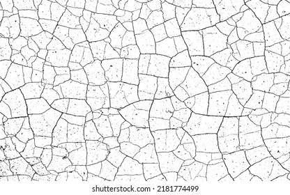 dry ground cracks Scratched Grunge Urban Background Texture Vector. Dust Overlay Distress Grainy Grungy Effect. Distressed Backdrop Vector Illustration. Isolated Black on White Background
