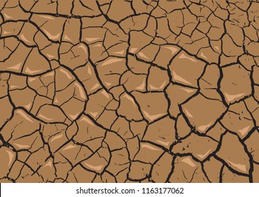dry ground parched soil cracked earth  drawing vector