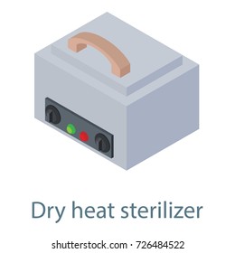 Dry heat icon. Isometric illustration of dry heat vector icon for web