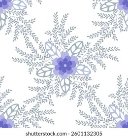 Dry herbs. Seamless background for fabrics, textiles, packaging and wallpaper. Vector illustration