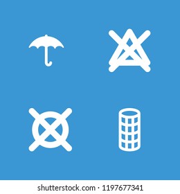 Dry icon. collection of 4 dry filled icons such as hair curler. editable dry icons for web and mobile.