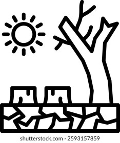 Dry Icon Line Vector Illustration