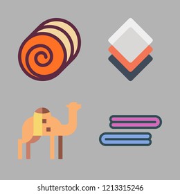 dry icon set. vector set about layers, hay, camel and towels icons set.