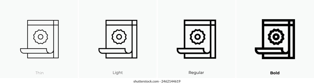 dry icon. Thin, Light Regular And Bold style design isolated on white background