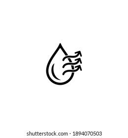 símbolo de signo del vector del icono seco para el botón de aire acondicionado