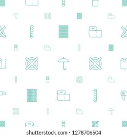 dry icons pattern seamless white background. Included editable line hair curler, keep dry cargo, cargo only in box allowed, no dry cleaning icons. dry icons for web and mobile.
