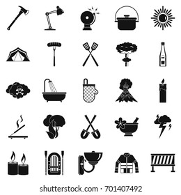Dry icons set. Simple set of 25 dry vector icons for web isolated on white background