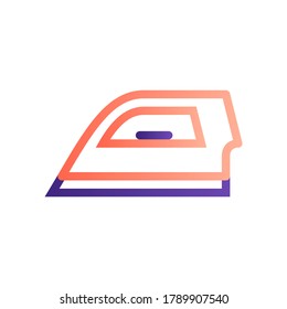 Diseño de iconos vectoriales de contorno de hierro seco. Símbolo de signo de ilustración de hierro eléctrico