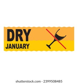 Dry January icon,vector illustration logo background