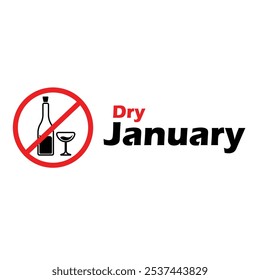 Dry january stock vector illustration