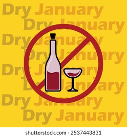 Dry january stock vector illustration