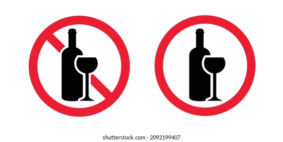 Dry january, that is an annual alcohol free month after the new year holiday. No alcohol during this day. Stop, no drinking or alcohols drink. Vector wine bottle and glass. Bottle opener.