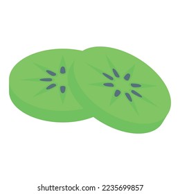 Dry kiwi icon isometric vector. Food fruit. Organic snack