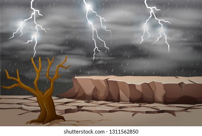 A dry land background illustration