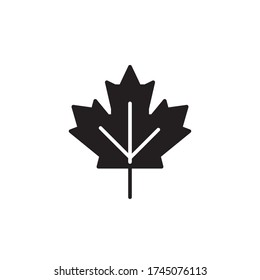 dry leaf icon glyph vector. isolated on white background